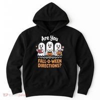 Are You Fall-O-Ween Directions Cute Halloween Teacher Ghost Hoodie thumb 0