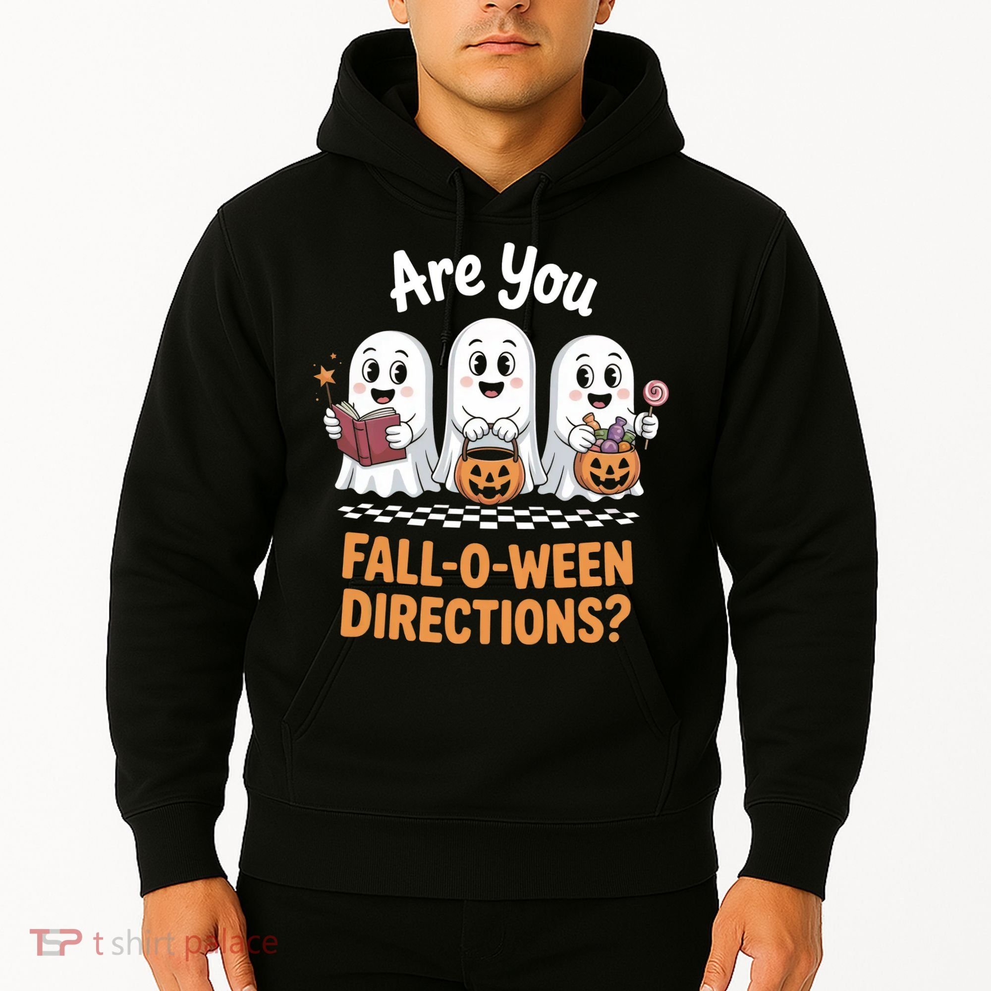 Are You Fall-O-Ween Directions Cute Halloween Teacher Ghost Hoodie