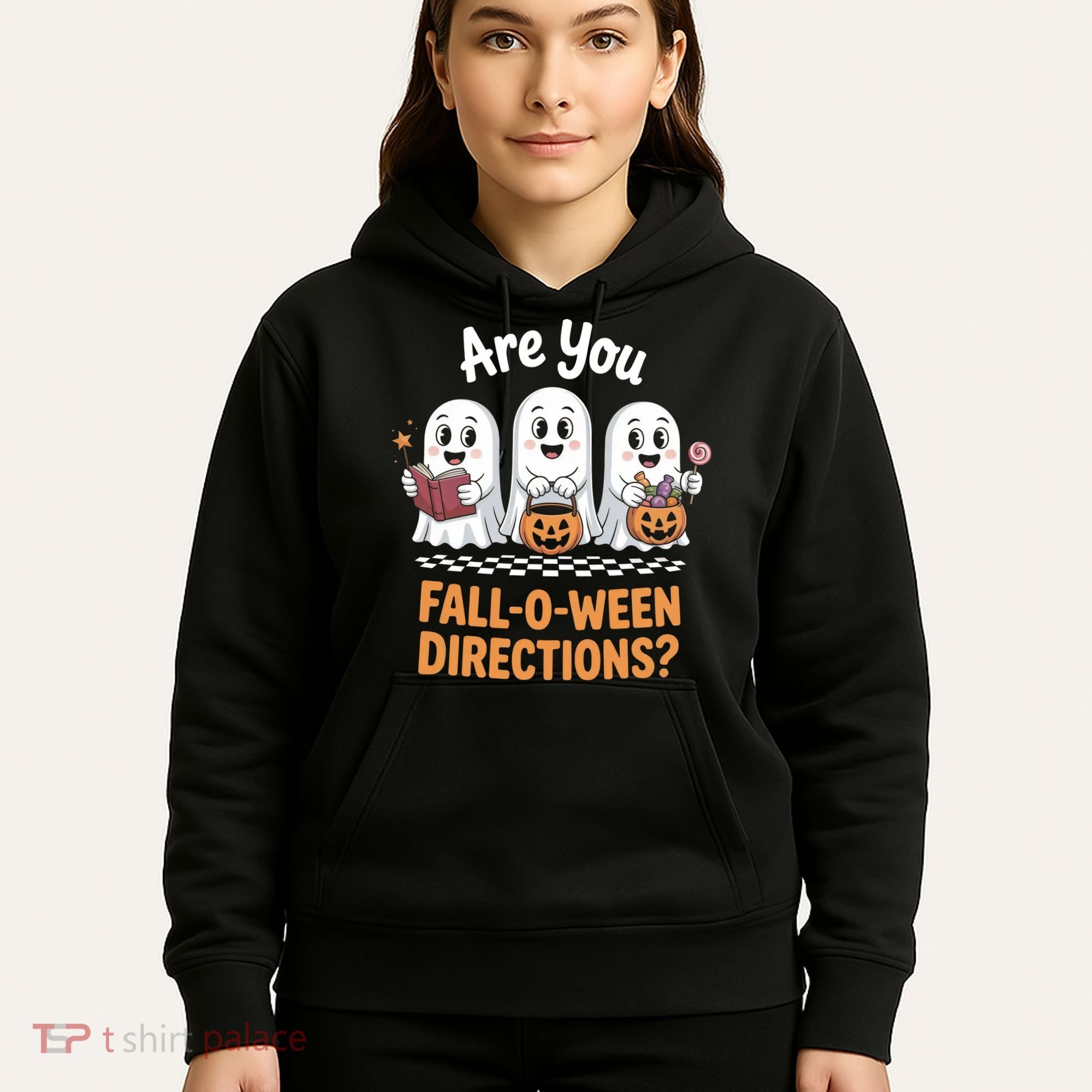 Are You Fall-O-Ween Directions Cute Halloween Teacher Ghost Hoodie