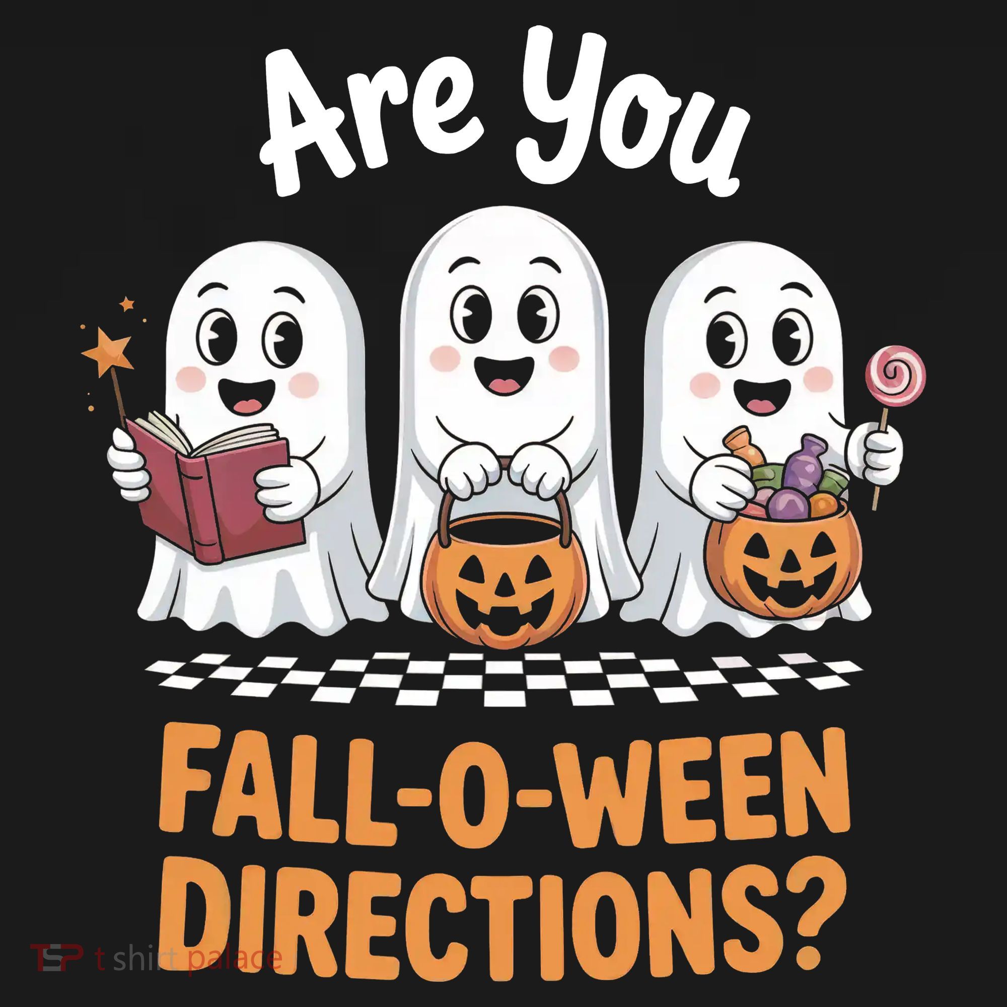 Are You Fall-O-Ween Directions Cute Halloween Teacher Ghost Long Sleeve Shirt
