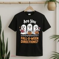 Are You Fall-O-Ween Directions Cute Halloween Teacher Ghost T-Shirt thumb 2