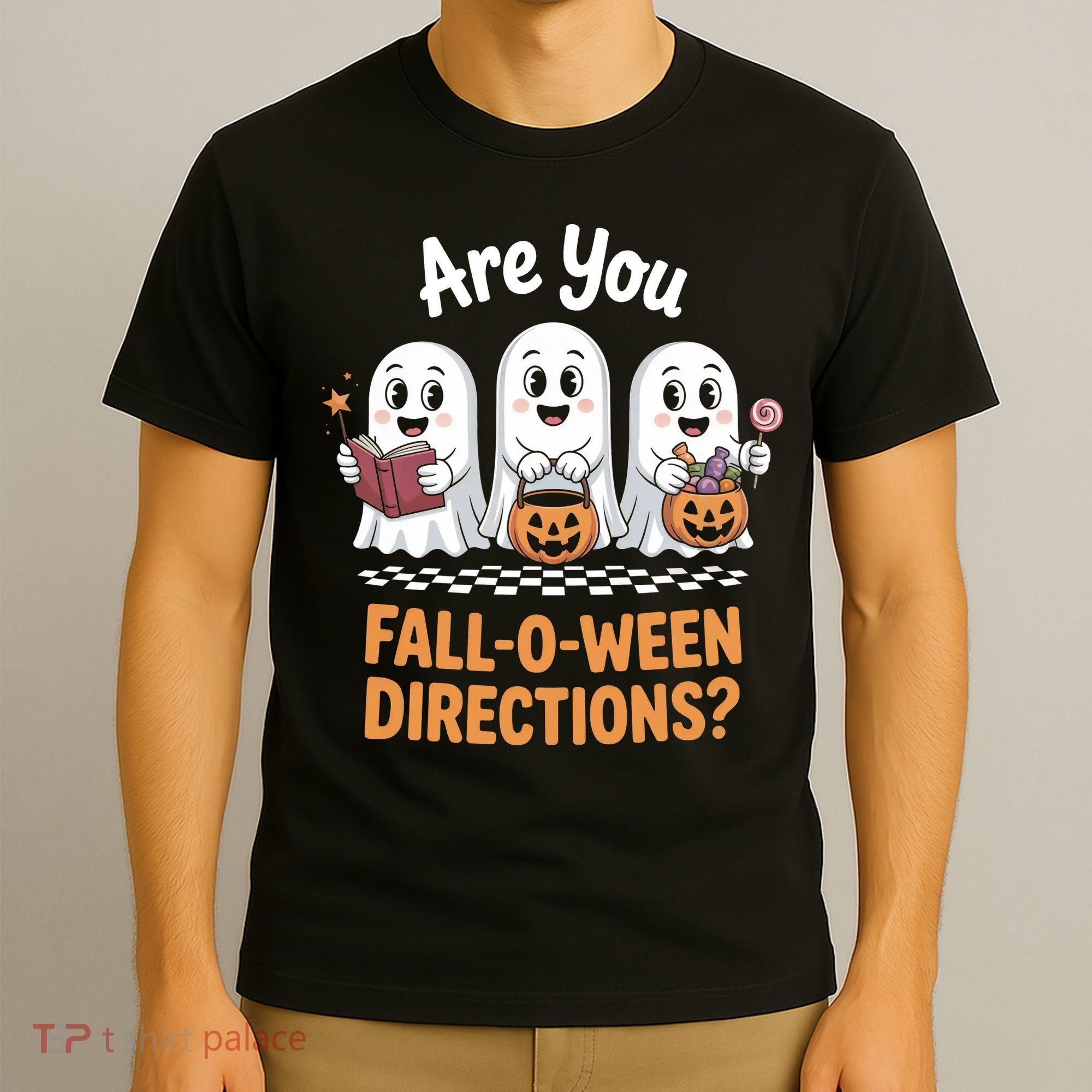 Are You Fall-O-Ween Directions Cute Halloween Teacher Ghost T-Shirt