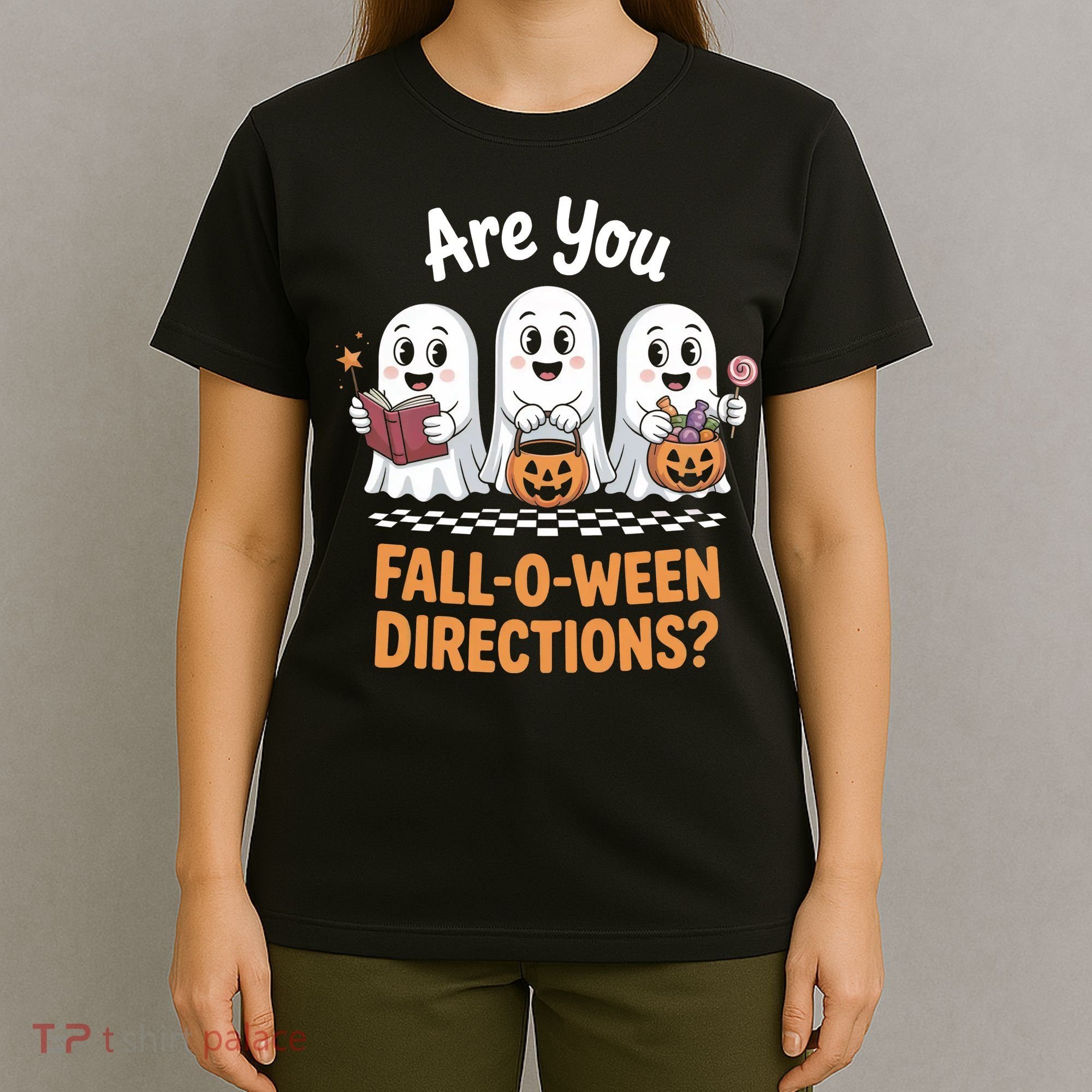Are You Fall-O-Ween Directions Cute Halloween Teacher Ghost T-Shirt