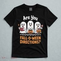 Are You Fall-O-Ween Directions Cute Halloween Teacher Ghost T-Shirt thumb 5