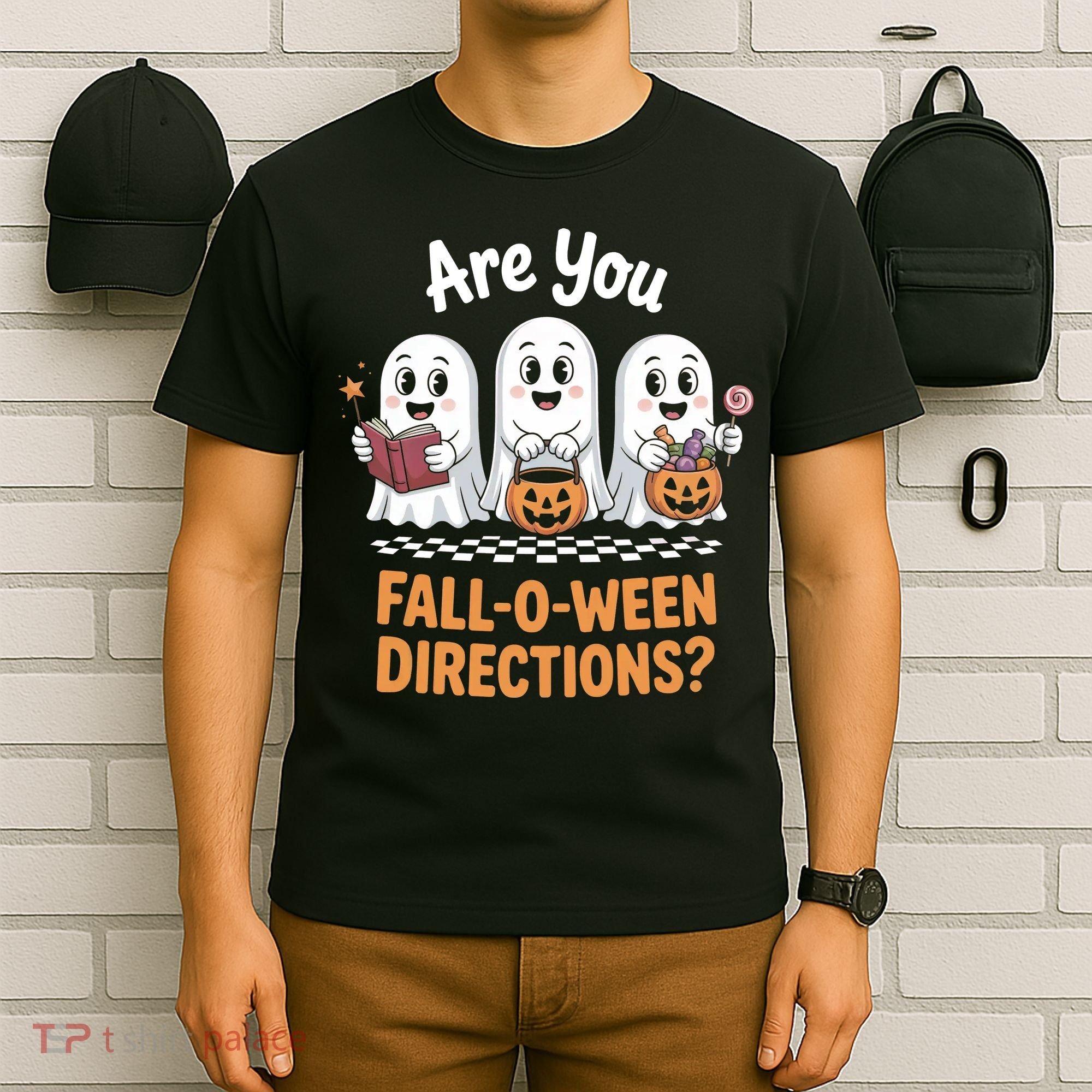 Are You Fall-O-Ween Directions Cute Halloween Teacher Ghost T-Shirt