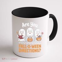 Are You Fall-O-Ween Directions Cute Halloween Teacher Ghost Coffee Mug thumb 1