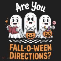Are You Fall-O-Ween Directions Cute Halloween Teacher Ghost Beanie thumb 2
