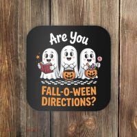 Are You Fall-O-Ween Directions Cute Halloween Teacher Ghost Coaster thumb 0