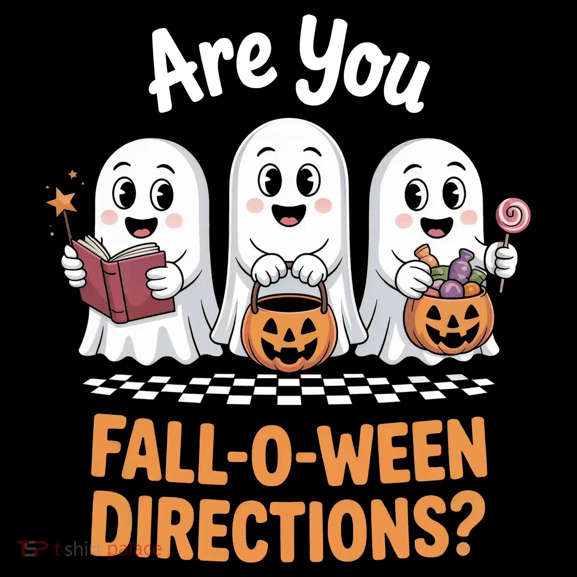 Are You Fall-O-Ween Directions Cute Halloween Teacher Ghost Women's Hoodie