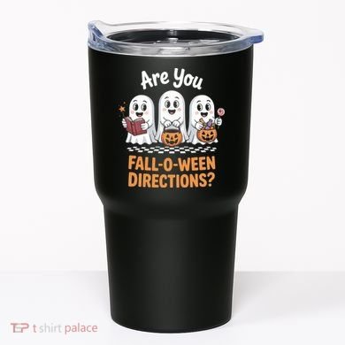 Are You Fall-O-Ween Directions Cute Halloween Teacher Ghost Tumbler
