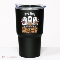 Are You Fall-O-Ween Directions Cute Halloween Teacher Ghost Tumbler thumb 0