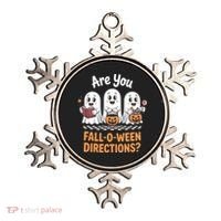 Are You Fall-O-Ween Directions Cute Halloween Teacher Ghost Ornament thumb 0