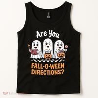 Are You Fall-O-Ween Directions Cute Halloween Teacher Ghost Tank Top thumb 2