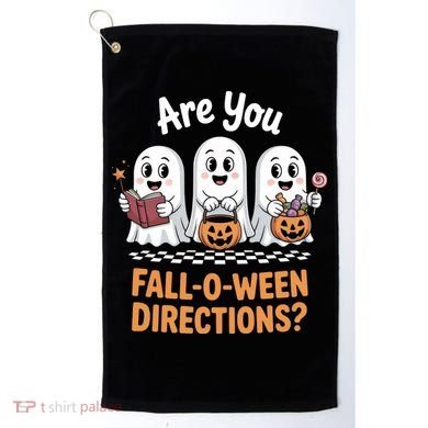 Are You Fall-O-Ween Directions Cute Halloween Teacher Ghost Golf Towel