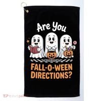 Are You Fall-O-Ween Directions Cute Halloween Teacher Ghost Golf Towel thumb 0