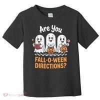 Are You Fall-O-Ween Directions Cute Halloween Teacher Ghost Toddler T-Shirt thumb 0