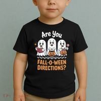 Are You Fall-O-Ween Directions Cute Halloween Teacher Ghost Toddler T-Shirt thumb 2