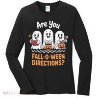 Are You Fall-O-Ween Directions Cute Halloween Teacher Ghost Women's Long Sleeve Shirt thumb 0