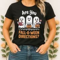 Are You Fall-O-Ween Directions Cute Halloween Teacher Ghost Women's T-Shirt thumb 2