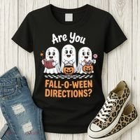 Are You Fall-O-Ween Directions Cute Halloween Teacher Ghost Women's T-Shirt thumb 3
