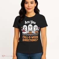 Are You Fall-O-Ween Directions Cute Halloween Teacher Ghost Women's T-Shirt thumb 4