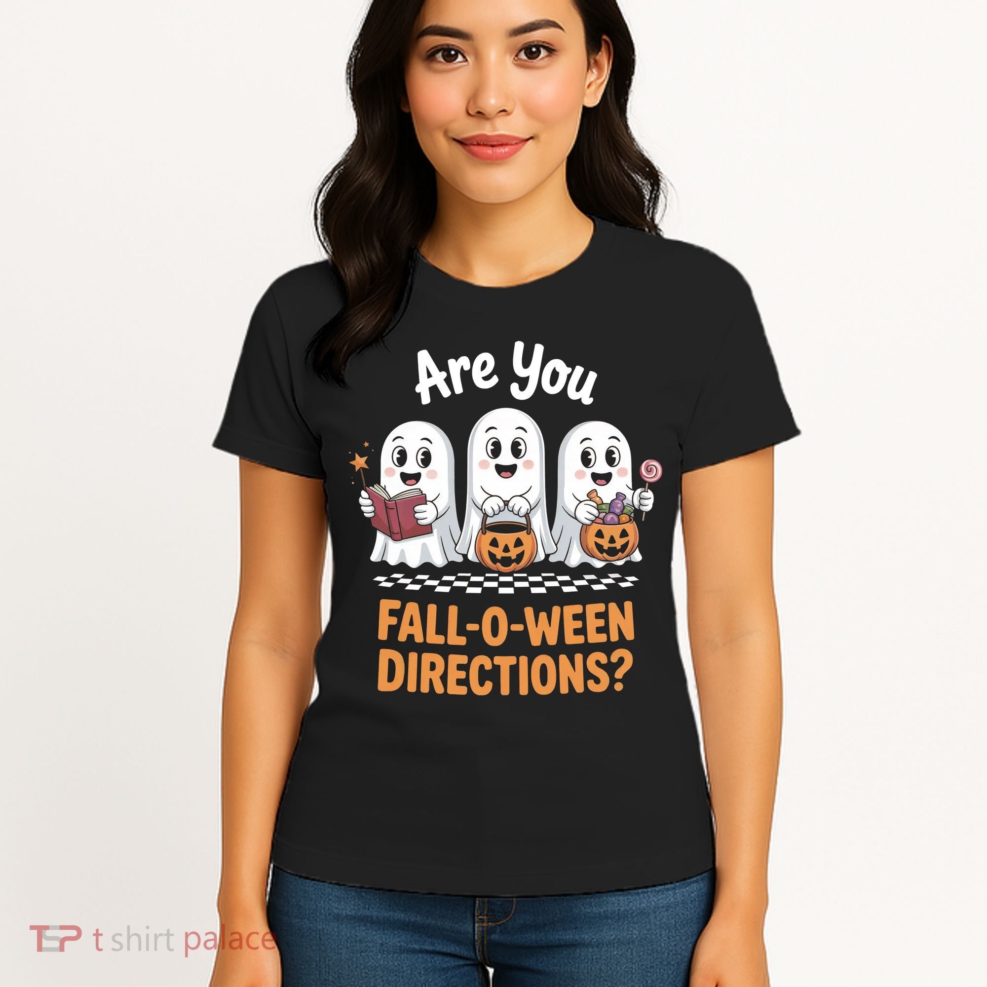 Are You Fall-O-Ween Directions Cute Halloween Teacher Ghost Women's T-Shirt