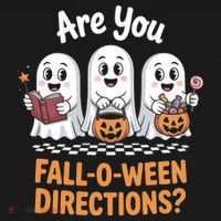 Are You Fall-O-Ween Directions Cute Halloween Teacher Ghost Kids Sweatshirt thumb 2
