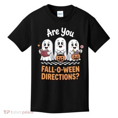 Are You Fall-O-Ween Directions Cute Halloween Teacher Ghost Kids T-Shirt