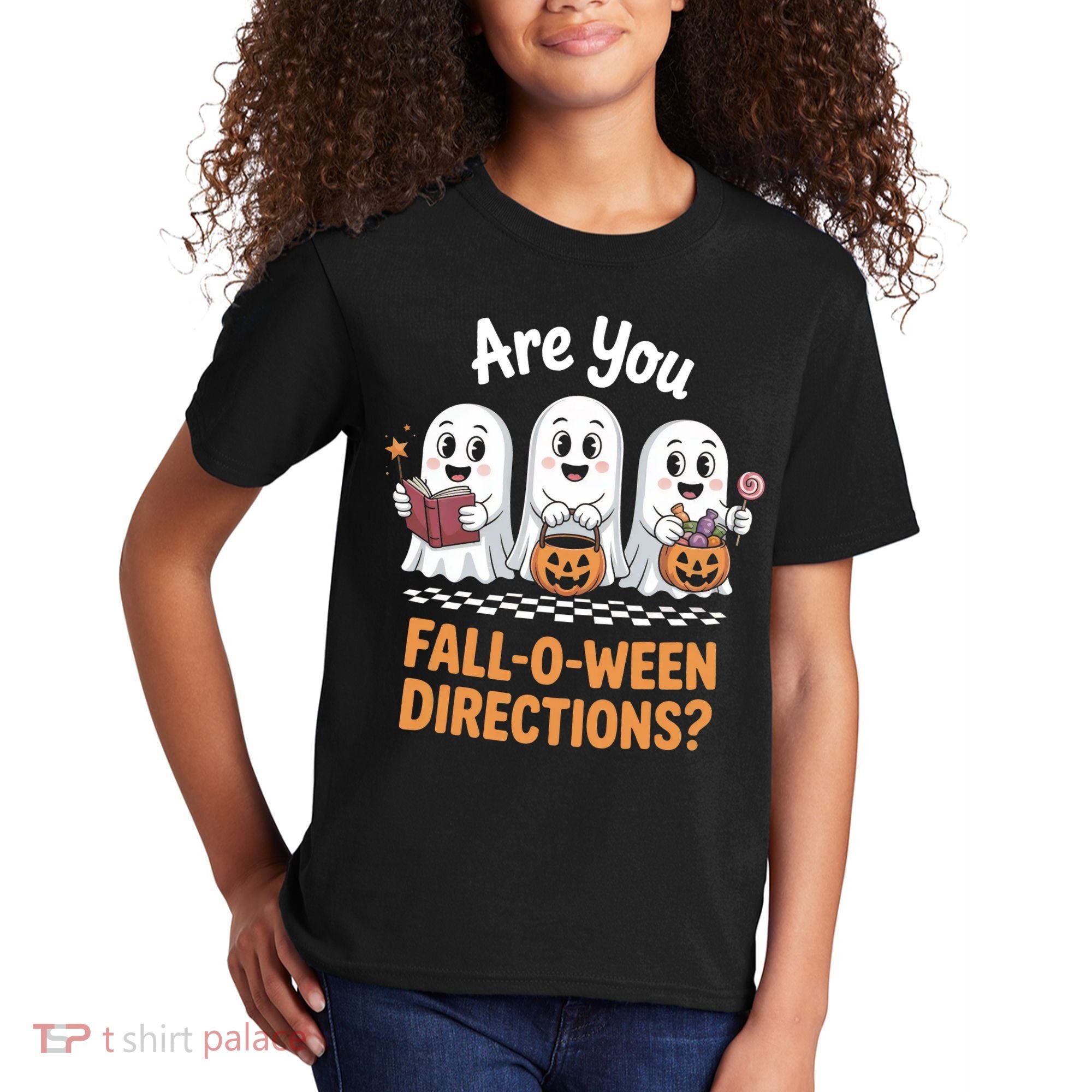 Are You Fall-O-Ween Directions Cute Halloween Teacher Ghost Kids T-Shirt