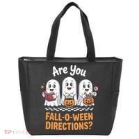 Are You Fall-O-Ween Directions Cute Halloween Teacher Ghost Tote Bag thumb 0