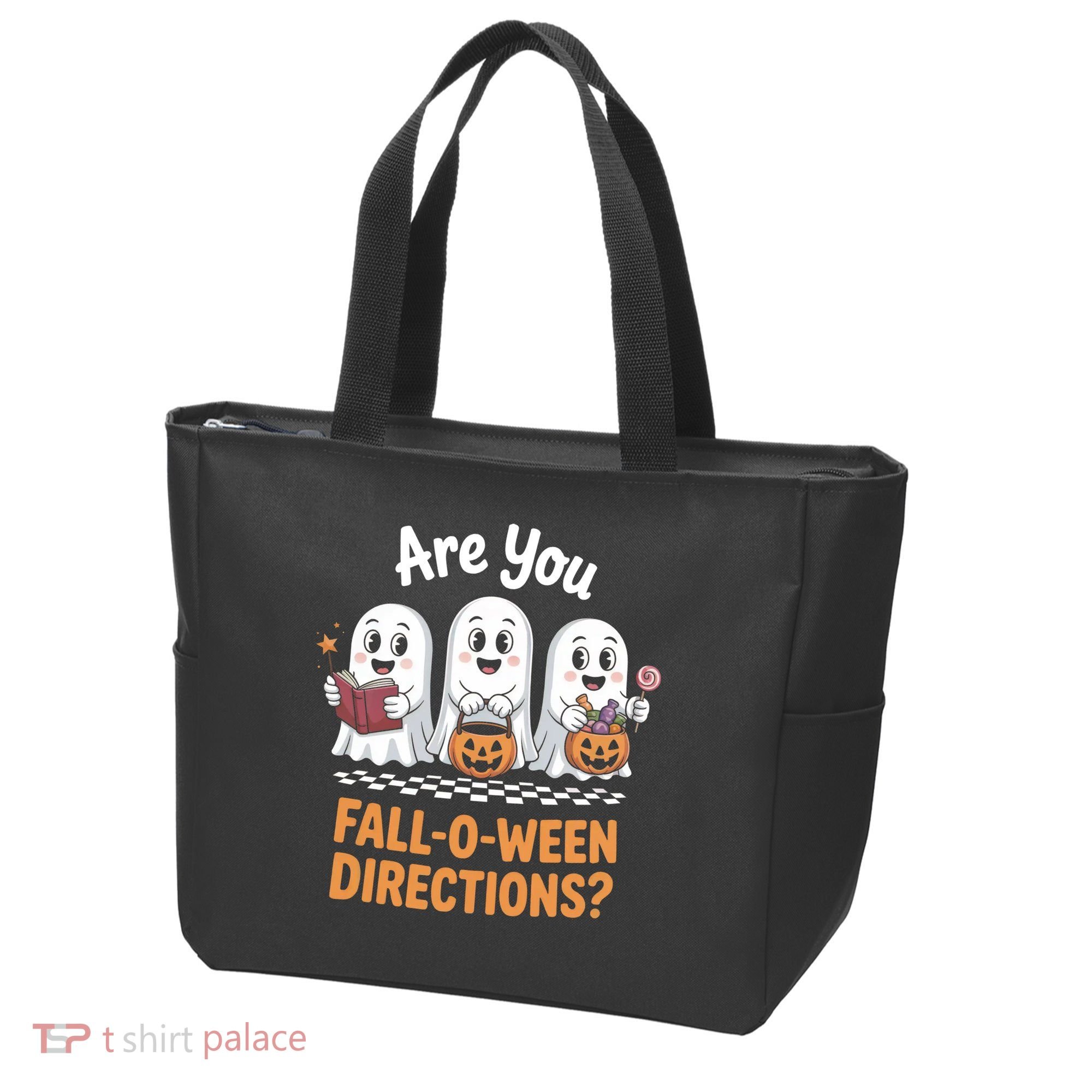 Are You Fall-O-Ween Directions Cute Halloween Teacher Ghost Tote Bag