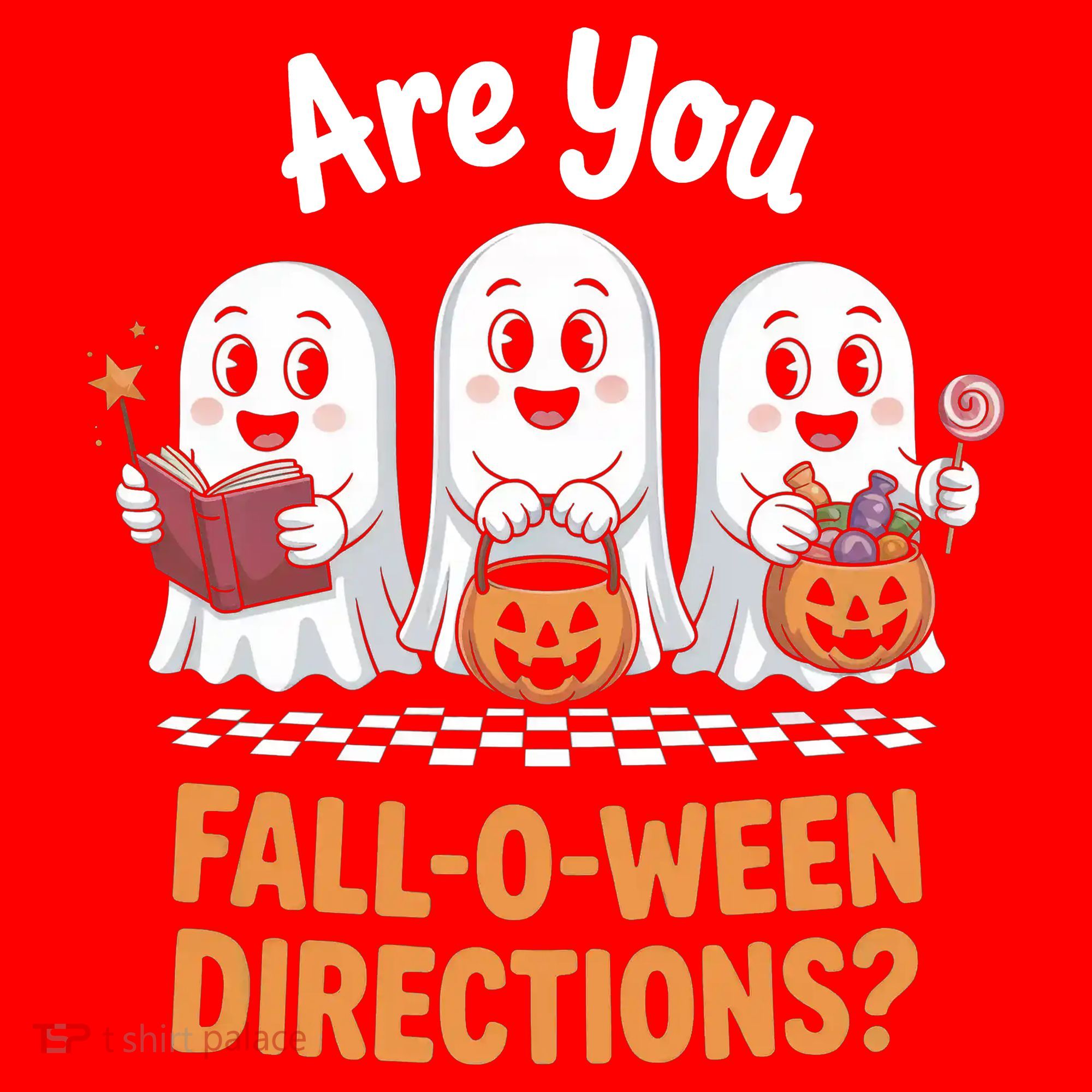 Are You Fall-O-Ween Directions Cute Halloween Teacher Ghost Santa Hat