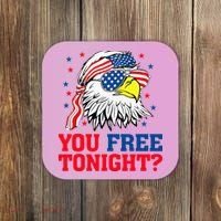 Are You Free Tonight 4th Of July Independence Day Bald Eagle Coaster thumb 0