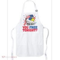 Are You Free Tonight 4th Of July Independence Day Bald Eagle Apron thumb 0