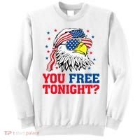 Are You Free Tonight 4th Of July Independence Day Bald Eagle Sweatshirt thumb 0