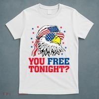 Are You Free Tonight 4th Of July Independence Day Bald Eagle T-Shirt thumb 5