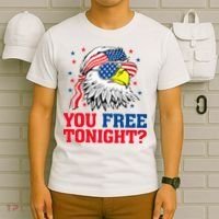 Are You Free Tonight 4th Of July Independence Day Bald Eagle T-Shirt thumb 6