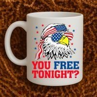 Are You Free Tonight 4th Of July Independence Day Bald Eagle Coffee Mug thumb 2
