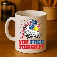 Are You Free Tonight 4th Of July Independence Day Bald Eagle Coffee Mug thumb 4