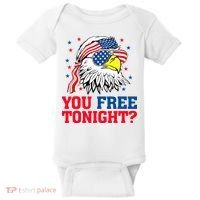 Are You Free Tonight 4th Of July Independence Day Bald Eagle Baby Bodysuit thumb 0