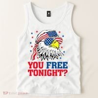 Are You Free Tonight 4th Of July Independence Day Bald Eagle Tank Top thumb 2