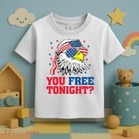 Are You Free Tonight 4th Of July Independence Day Bald Eagle Toddler T-Shirt thumb 3