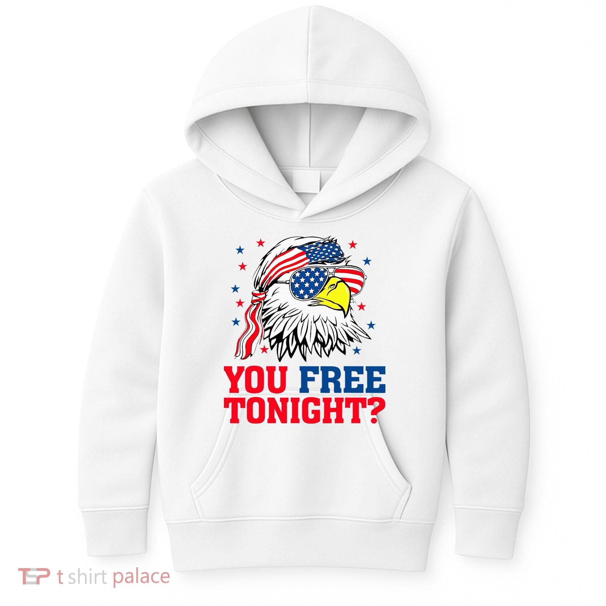 Are You Free Tonight 4th Of July Independence Day Bald Eagle Kids Hoodie
