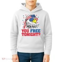 Are You Free Tonight 4th Of July Independence Day Bald Eagle Kids Hoodie thumb 4