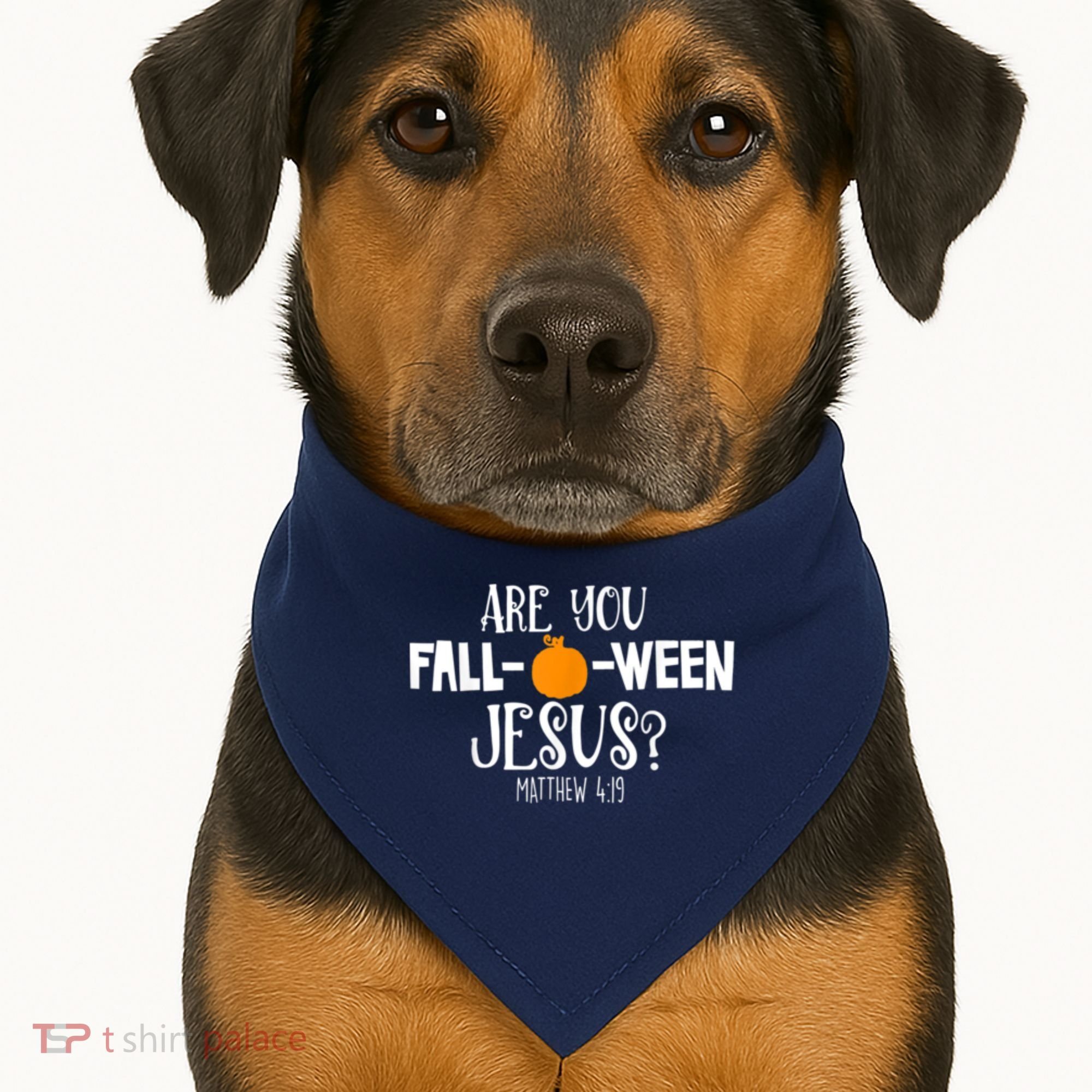 Are You Falloween Jesus Halloween USA-Made Doggie Bandana