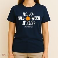 Are You Falloween Jesus Halloween T-Shirt thumb 4