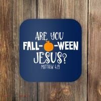 Are You Falloween Jesus Halloween Coaster thumb 0