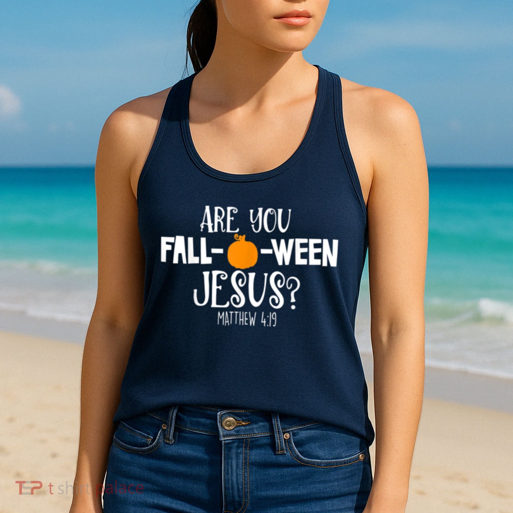 Are You Falloween Jesus Halloween Women's Tank Top