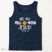 Are You Falloween Jesus Halloween Tank Top thumb 2
