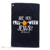 Are You Falloween Jesus Halloween Golf Towel thumb 0